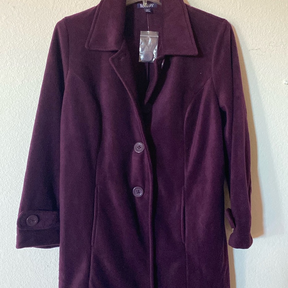 Plus size purple pea coat